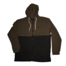 🏄‍♂️ Buzo con cierre completo Billabong Abner para hombre. Diseño color block marrón oliva y negro, capucha ajustable y logo pequeño en el pecho. Estilo surfista casual, exclusivo de TopStore.