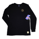 👕 Remera negra de manga larga para hombre de la NFL. Logo de la NFL en color dorado pequeño en el pecho y grande en la espalda. Fabricada en algodón.