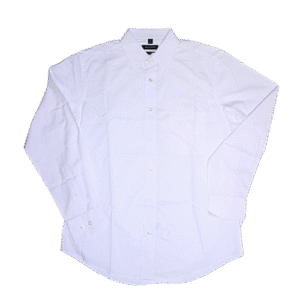 Camisa de vestir blanca de manga larga para hombre, marca Pierre Cardin. Presenta un cuello clásico y un corte Slim Fit. Ideal para un look formal y elegante, con botones frontales y puños con botones