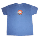 👕 Remera azul Royal Navy de manga corta para hombre marca Rusty. Logo "Genesis" retro estampado en el centro del pecho. Fabricada en algodón suave