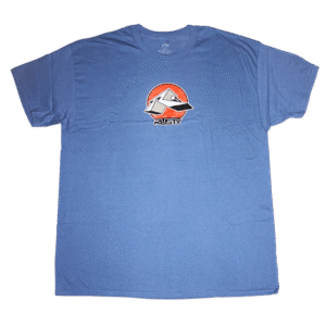 👕 Remera azul Royal Navy de manga corta para hombre marca Rusty. Logo "Genesis" retro estampado en el centro del pecho. Fabricada en algodón suave