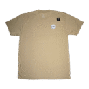 👕 Remera color arena de manga corta para hombre marca RVCA. Logo circular "BALANCE OF OPPOSITES" estampado en pecho y espalda